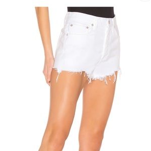 NWT Agolde Parker Jean short in white gleam